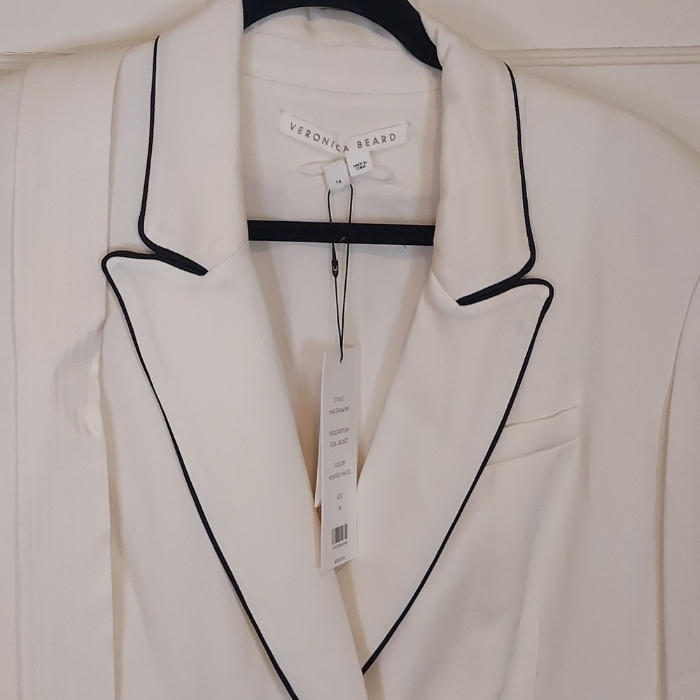 Veronica Beard Eiza Belted Jacket Winter White - Picture 10 of 12